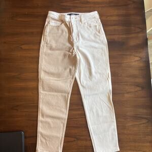 Hollister Ultra High-Rise Mom Jean Two Tone Tan Cream Women's W27L27 5R Festcore